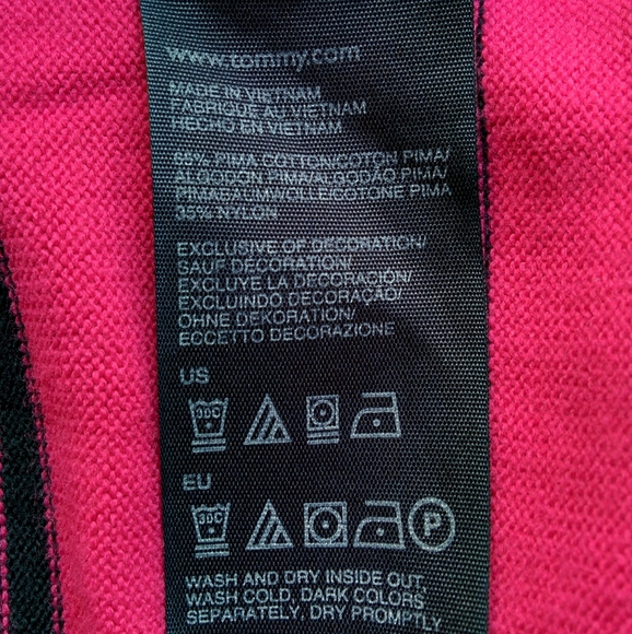 Tommy Hilfiger V-Neck Pink Sweater, Size M - Picture 7 of 7